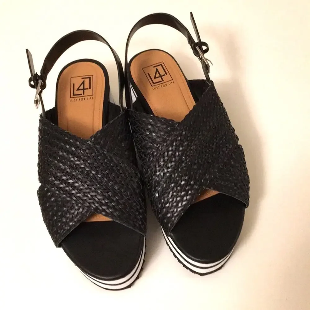 Lust 4 Life summer wedged Sandals size 7.5 & 8.5